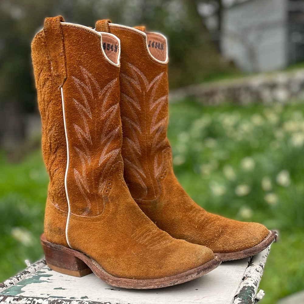 Rios Of Mercedes 14 inch rough out luxury authentic cowboy boots
